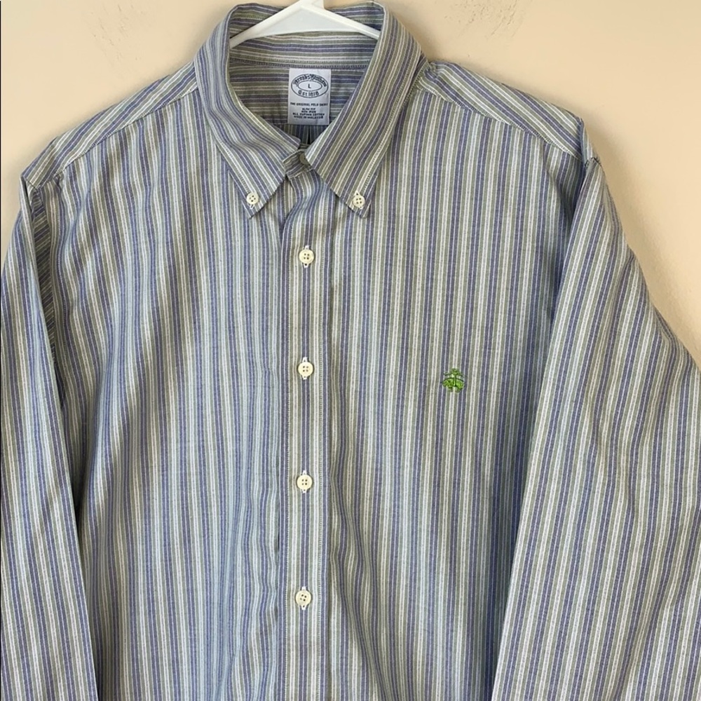 Brooks Brothers Original Polo Slim Fit Striped L - Picture 3 of 8